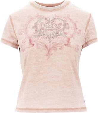 Diesel Strass-embellished burnout-effect T-shirt Woman M