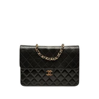Chanel Pre-owned Quilted Flap Crossbody Bag - Dames - Pre-owned - Zwart - Maat: ONE Size Leer