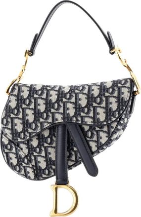 Dior Saddle Handbag Oblique Canvas Mini shoulder bag - Blu