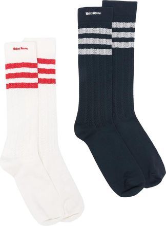 adidas X Wales Bonner Striped Logo Socks (pack Of Two)