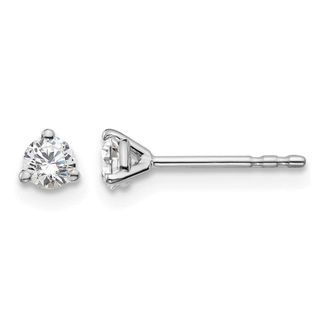 Diamond2Deal 14k Yellow Gold 1/4 ct Round Lab Grown Diamond Stud Earrings VS Clarity, D-E Color