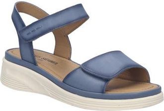 Josef Seibel Severan Ankle Strap Platform Wedge Sandal in Slate at Nordstrom, Size 11-11.5Us