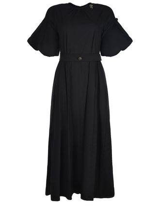 Max Mara Rose Crewneck Puff-sleeved Dress