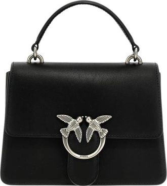 Pinko Mini Love Handtas - Dames - Handtassen - Zwart - ONE Size - Leer - Tassen