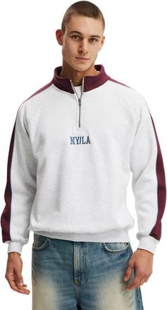 Cotton On Mens Graphic 1/4 Zip Fleece in Athletic Marle Ny La at Nordstrom, Size Xx-Large
