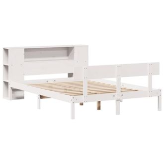 Berkfield Home Decorative Bookcase Bed without Mattress White 140x200 cm Solid W