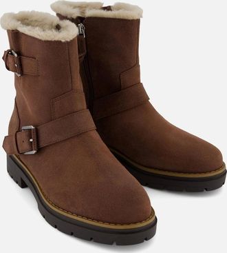 Toms Womens TOMS Ionie Moto Waxy Suede Womens Dark Brown Boots - Size: 8