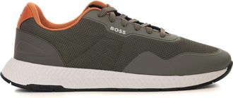 HUGO BOSS Titanium Runn Canvas Sneaker - Heren - Sneakers - Groen - 40 EU - Polyester - Schoenen