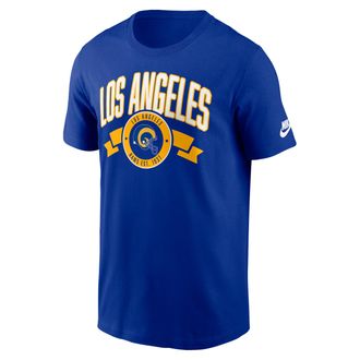 Nike Los Angeles Rams Rewind Front And Back Hit Essential Nike Mens NFL T-Shirt in Blue | N1994DA9TV-93P