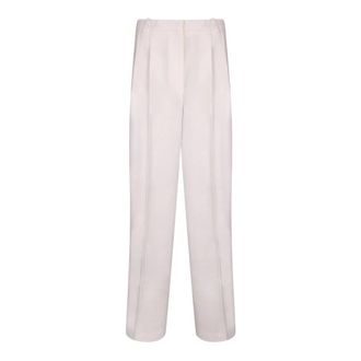 Iro Straight Broeken - Dames - Straight fit broeken - Wit - 2XS - Leer - Broeken