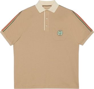 Gucci Stretch Cotton Piquet Polo Shirt Beige 753078-XJFTN-2219