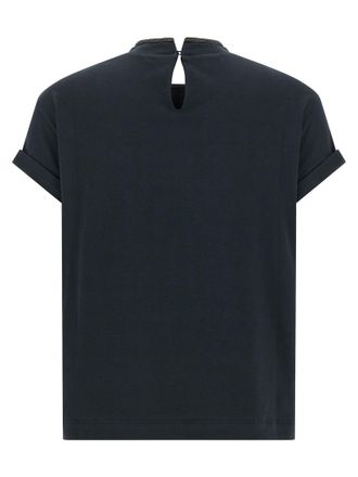 Brunello Cucinelli Womens Blue Cotton T-Shirt