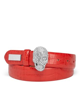 Philipp Plein Belt Skull Crystal