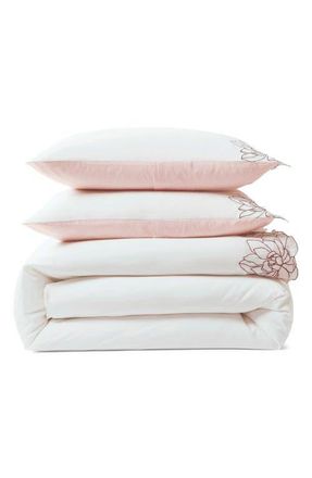 Ted Baker Magnolia Embroidered Duvet Cover & Pillow Shams Set in Bright White at Nordstrom, Size Full