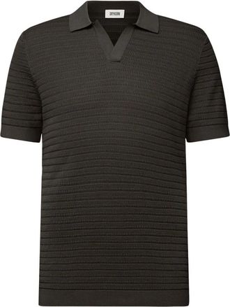 Drykorn Polo Braian Knit Struktur - Heren - Polos - Bruin - XL - Tops