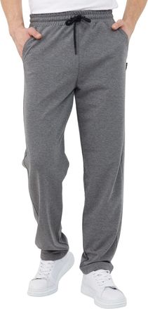 Generic MMK Mens Open Hem Jogging Pants - Plain Bottoms Joggers Fleece Pants Active Wear Gym Sports Sweatpants Yoga Trousers (Charcoal, 3X-Large)