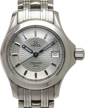 Omega Pre-owned Watches, female, Gray, Size: ONE SIZE Pre-owned Vintage Stainless Steel Watch