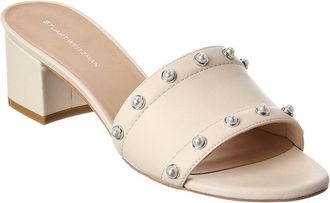 Stuart Weitzman Pearl 50 Slide Leather Sandal