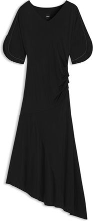 BOSS Jersey dress with slit sleeves
