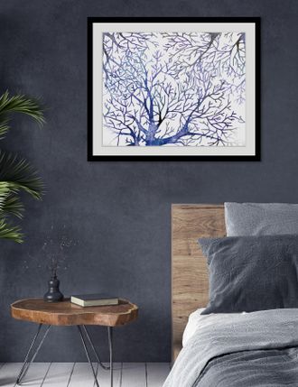 Queence Bild »Mila« Kunst Meer Wassertiere 1 Stk. tlg. HD Premium Poster-Druck inkl. Holzrahmen