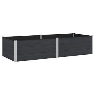 vidaXL Arriate Elevado Negro 250 X 100 X 54 Cm Vidaxl