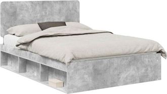 vidaXL Estructura De Cama Concreto 160 X 200 Cm Madera De Pino Macizo Vidaxl