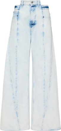 Maison Margiela Spliced Denim Broeken - Dames - Jeans - Blauw - Maat: W26 Denim