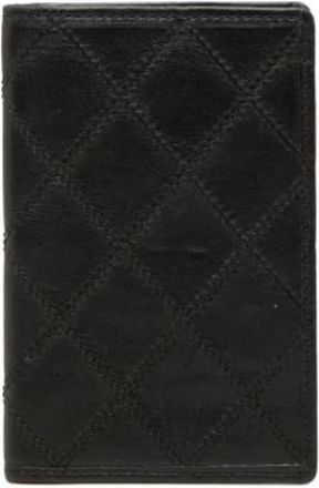 Chanel Pre-owned Card Case - Dames - Vintage Accessoires - Zwart - ONE Size - Leer - Vintage