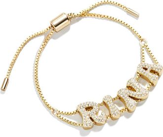 BaubleBar Retro Custom Slider Bracelet in Gold at Nordstrom