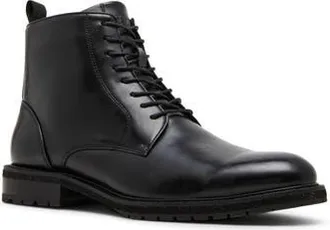 Madden Bronnie Combat Boot in Black Leather at Nordstrom Rack, Size 10.5