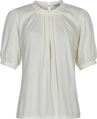 In Front Elegante witte blouse met halve mouwen - Dames - Blouses - Wit - L - Overhemden