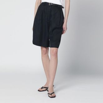 Frankie Shop Black oversized Bermuda shorts