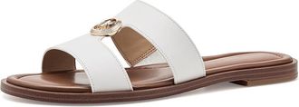 Michael Kors Erin Flat Sandals Womens Sandals Optic White : 9.5 M, Synthetic