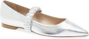 Stuart Weitzman Maxine Mary Jane Ballet Flat in Silver at Nordstrom Rack, Size 7.5