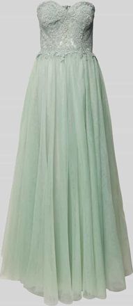 Mascara Abendkleid mit Spitzenbesatz in Mint, Gr&ouml;&szlig;e 32