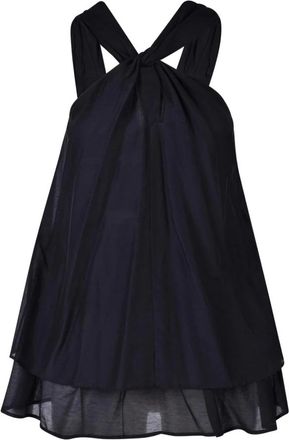 Attic and Barn Zijde Katoen Top - Dames - Tops zonder mouwen - Zwart - XS - Katoen - Tops