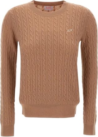 Sun 68 Maglione con lavorazione intrecciata - Toni neutri