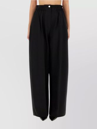 Sportmax virgin wool wide-leg trousers