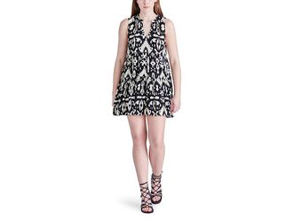 Steve Madden Tropical Breeze Dress Womens Dress Black/Ivory : XS (US 0-2), Cotton