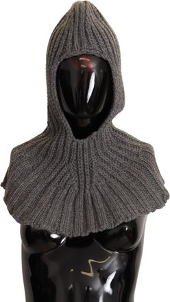 Dolce & Gabbana Dames Grijs 100% Cashmere Gebreide Omslagdoek Eén Maat Sjaal