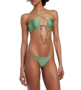 JADE Swim Livi Top In Basil Sheen