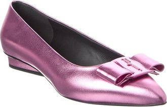 Ferragamo Viva Leather Ballet Flat
