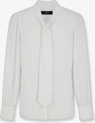 Gucci Camicia in seta a righe - GUCCI - gender_Woman