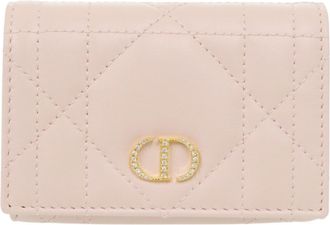 Dior Pink Leather Wallet (Bi-Fold) (Pre-Owned)