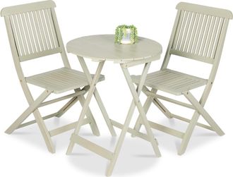 Best Choice Products 3-Piece Acacia Wood Bistro Set, Folding Patio Furniture w/ 2 Chairs, Table