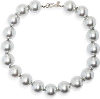 Kenneth Jay Lane Faux Pearl Necklace in Light Gray Pearl at Nordstrom Rack