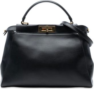 Fendi 2000-2010 medium Nappa Peekaboo Iconic tas - Zwart