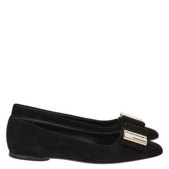 Ferragamo Lena Bow Ballerina Flats, Size 7 C