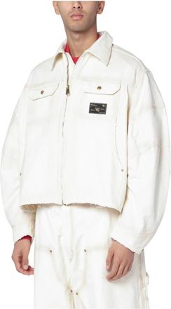 Willy Chavarria Stockton Work Jacket - Heren - Zomerjassen - Wit - S - Katoen - Jassen