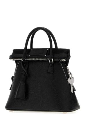 Maison Margiela Leather Top Handle Bag - Black